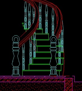 File thiết kế Bản vẽ autocad chi tiết các mẫu cầu thang xoắn